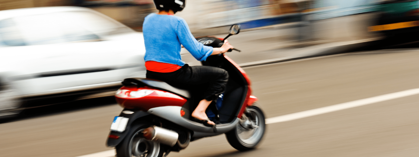 A scooter requires a valid motorcycle license